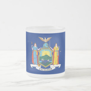 Caneca De Café Vidro Jateado Nova York: O Estado Imperial, Bandeira da Grande M