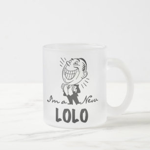 Caneca De Café Vidro Jateado Novas camisetas e presentes do Lolo sorridentes