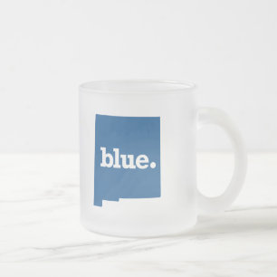 CANECA DE CAFÉ VIDRO JATEADO NÓVO MÉXICO ESTADO AZUL