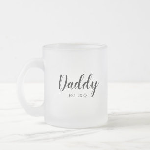 Caneca De Café Vidro Jateado Novo Papai Estabelecido