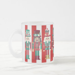 Caneca De Café Vidro Jateado Nozes de Natal