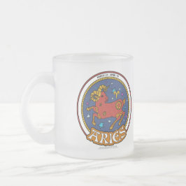 Caneca De Café Vidro Jateado NP Aries Fosco Mug