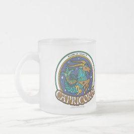 Caneca De Café Vidro Jateado NP Fosco Capricorn