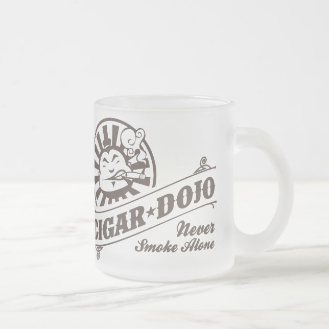 Caneca De Café Vidro Jateado Nunca fume apenas (Direita)