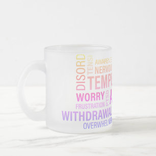 Caneca De Café Vidro Jateado Nuvem Crônica de Palavras.