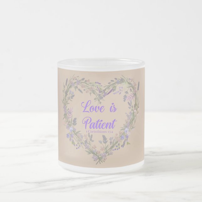 Caneca De Café Vidro Jateado O amor é.... (Centro)
