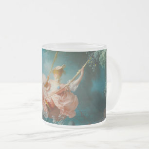 Caneca De Café Vidro Jateado O Balanço Fragonard