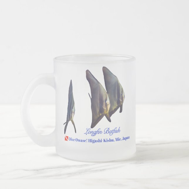 Caneca De Café Vidro Jateado O Batalhão de Longfin Cute (Esquerda)