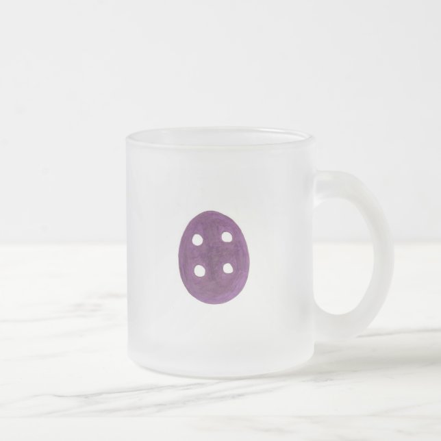 Caneca De Café Vidro Jateado O botão roxo (Direita)