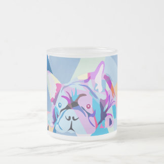 Caneca De Café Vidro Jateado O Bulldog francês