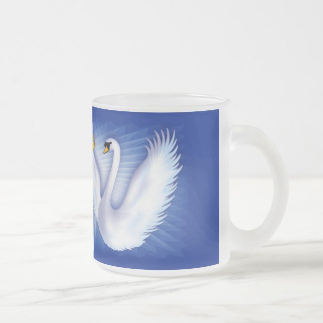 Caneca De Café Vidro Jateado O Casamento de Swan (Direita)