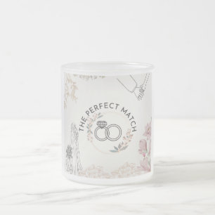 Caneca De Café Vidro Jateado O casamento perfeito
