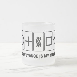 Caneca De Café Vidro Jateado O Clairvoyance é minha mantra (o humor da psique)