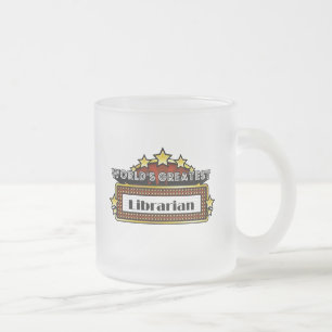Caneca De Café Vidro Jateado O grande bibliotecário do mundo