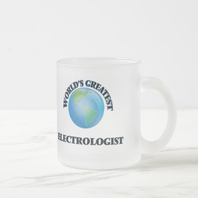 Caneca De Café Vidro Jateado O grande Electrologist do mundo (Direita)