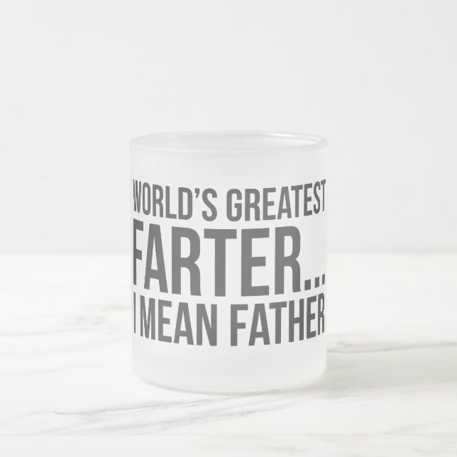 Caneca De Café Vidro Jateado O grande Farter do mundo… Eu significo o pai (Centro)