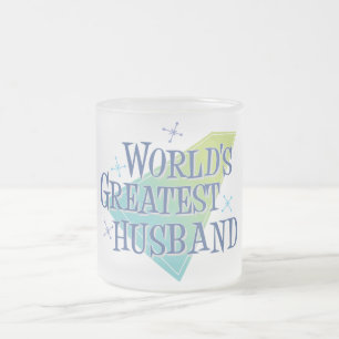 Caneca De Café Vidro Jateado O grande marido do mundo