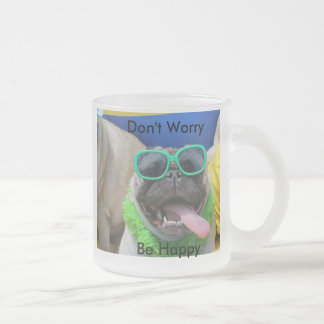 Caneca De Café Vidro Jateado O grande não se preocupa