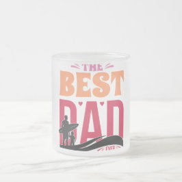 Caneca De Café Vidro Jateado O Melhor Pai de Todos