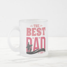 Caneca De Café Vidro Jateado O Melhor Pai de Todos