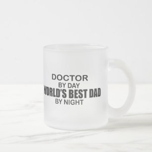 Caneca De Café Vidro Jateado O melhor pai do mundo - doutor