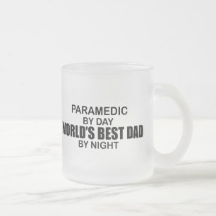 Caneca De Café Vidro Jateado O melhor pai do mundo - paramédico