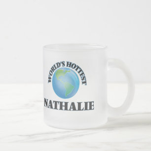 Caneca De Café Vidro Jateado O Nathalie o mais quente do mundo