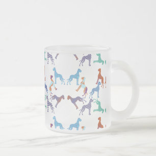 Caneca De Café Vidro Jateado o padrão Great Dane