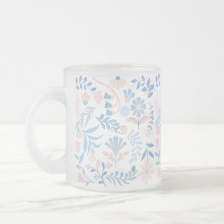Caneca De Café Vidro Jateado O presente bonito do Grande Milênio para o azul ro