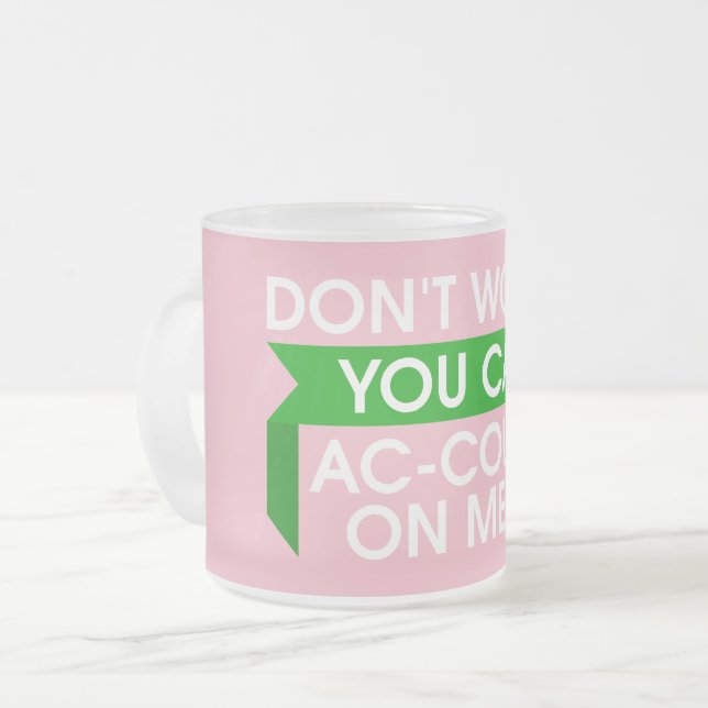 Caneca De Café Vidro Jateado O rosa engraçado não o preocupa pode explicar em (Frente Esquerda)