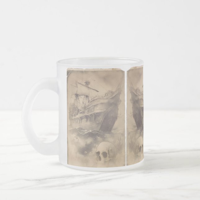 Caneca De Café Vidro Jateado O último saque para um pirata (Esquerda)