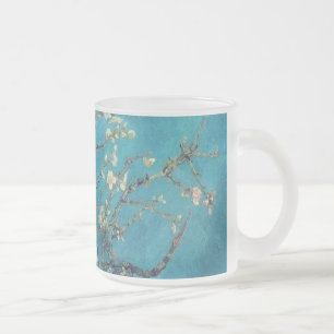 Caneca De Café Vidro Jateado O vaso de Van Gogh floresce a arte do amor da paz