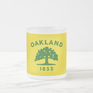 Caneca De Café Vidro Jateado Oakland, California Flag