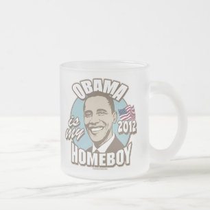 Caneca De Café Vidro Jateado Obama é minha engrenagem do ficar em casa 2012