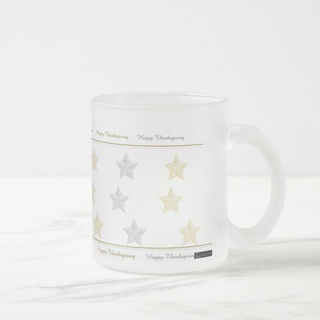 Caneca De Café Vidro Jateado Obrigados Dando Estrelas de Mug (Direita)