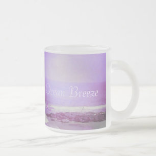 Caneca De Café Vidro Jateado Oceano roxo e Céu Oceano Índico