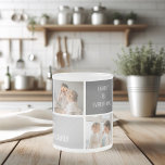 Caneca De Café Vidro Jateado Oferta da Melhor Família de Fotos e Cinzas do Mode<br><div class="desc">Oferta da Melhor Família de Fotos e Cinzas do Moden 3Collage</div>