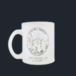 Caneca De Café Vidro Jateado Oferta de convidado personalizada do chá de panela<br><div class="desc">Procurando o presente perfeito de chá de casamento? Não olhe mais do que a nossa caneca de café de fosco personalizada! Este favor único é perfeito para qualquer evento de casamento no deserto se lembrar, e pode ser personalizado com qualquer nome ou mensagem que você desejar. Se sim, então este...</div>
