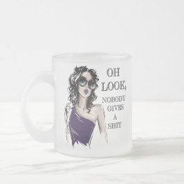 Caneca De Café Vidro Jateado Olha, ninguém se preocupa