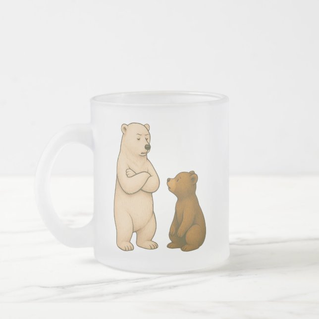 Caneca De Café Vidro Jateado Olhos Pequenos, Grandes Sonhos (Esquerda)