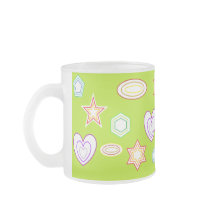 Olive colour Shapes mug