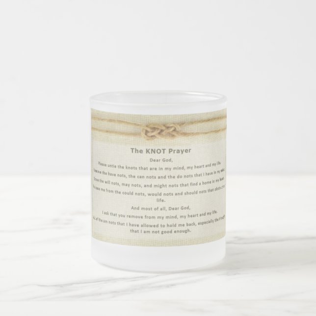 Caneca De Café Vidro Jateado Oração do nó (Centro)