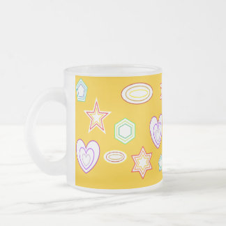 Caneca De Café Vidro Jateado Orange-Yellow Shapes mug