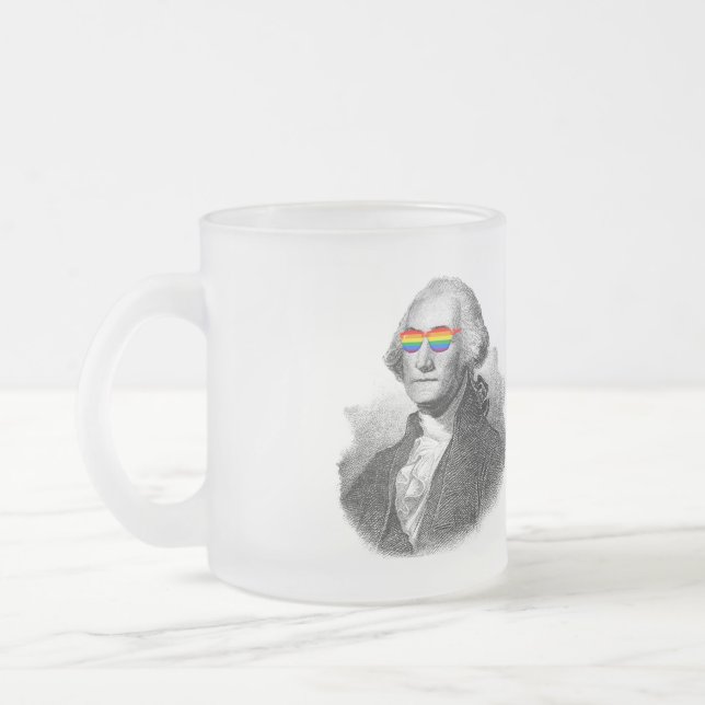 Caneca De Café Vidro Jateado Orgulho de George Washington (Esquerda)