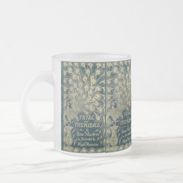 Caneca De Café Vidro Jateado Orgulho e Preconceito  (Esquerda)