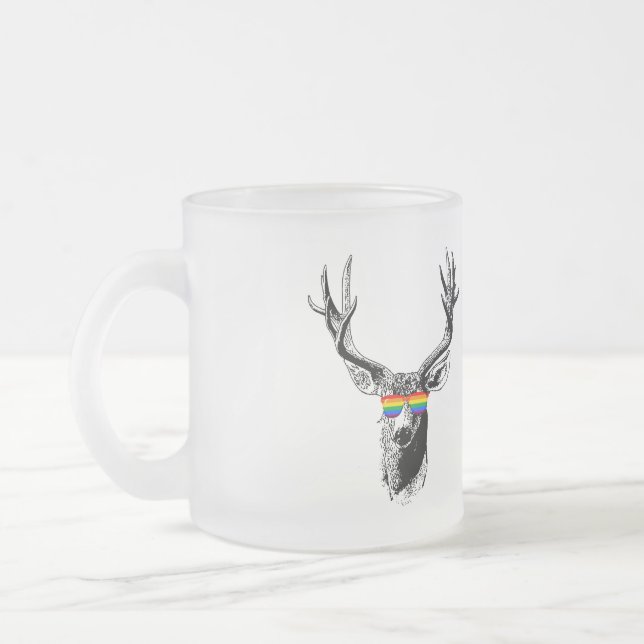 CANECA DE CAFÉ VIDRO JATEADO ORGULHO MACHO (Esquerda)
