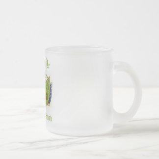 Caneca De Café Vidro Jateado Orgulhoso ser americano irlandês