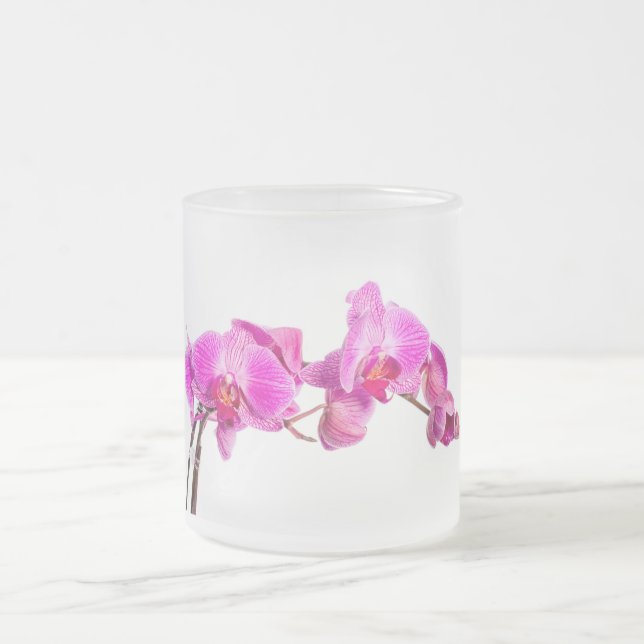 Caneca De Café Vidro Jateado Orquídea (Centro)