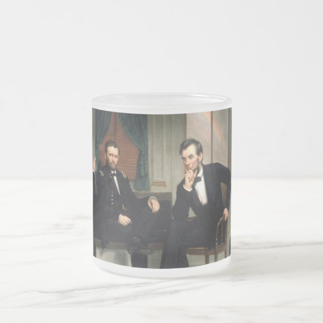 Caneca De Café Vidro Jateado Os pacificadores com Abraham Lincoln (Centro)