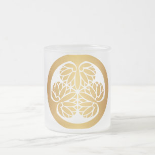 Caneca De Café Vidro Jateado Ouro da crista da família de segunda-feira do